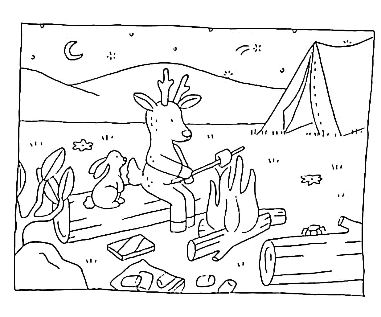 dibujo bobbie goods camping pdf imprimir y colorear
