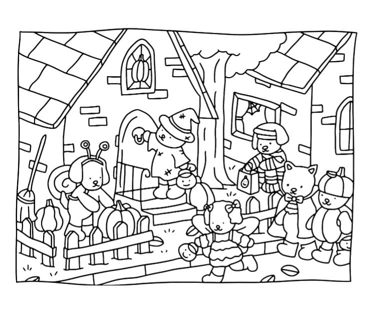 dibujo halloween bobbie goods pdf imprimir y colorear