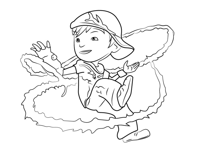 Dibujo de Boboiboy Espina para Colorear y Imprimir