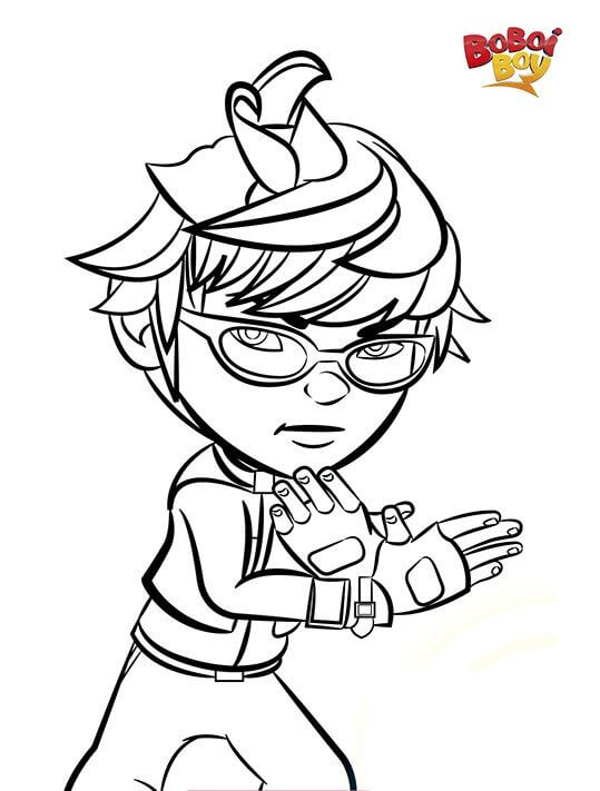 Dibujo de Fang de Boboiboy para Colorear y Imprimir