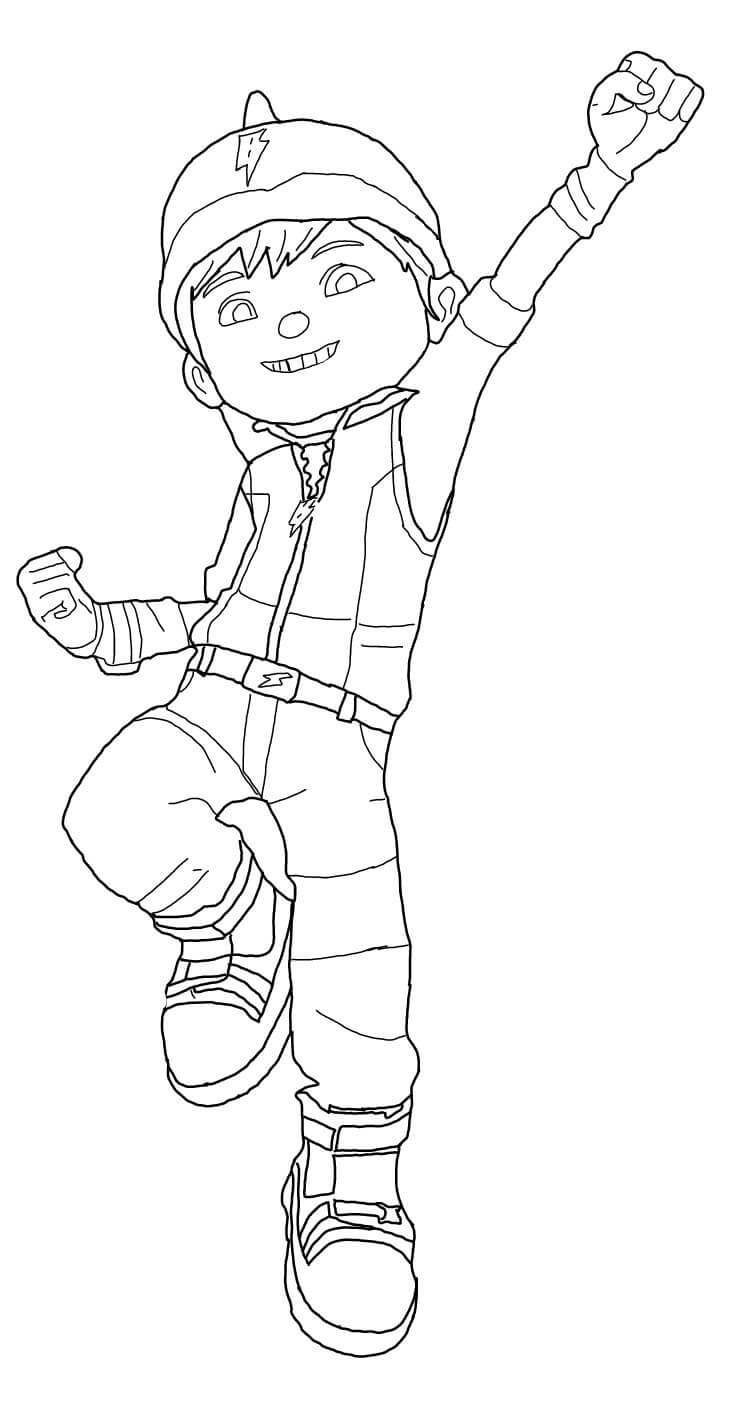 Dibujo de Genial Boboiboy Galaxy para Colorear y Imprimir