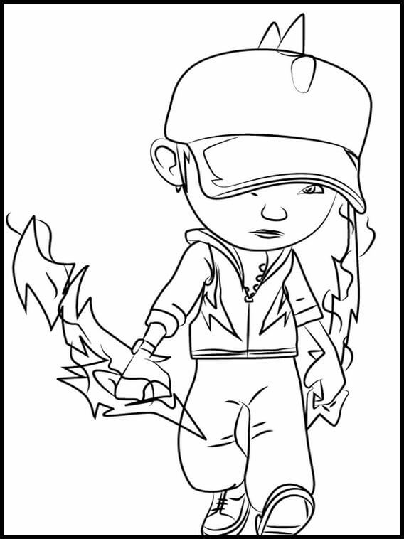 Dibujo de Rayo Boboiboy para Colorear y Imprimir