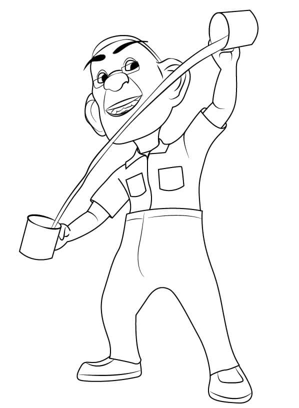 Dibujo de Tok Aba de Boboiboy para Colorear y Imprimir