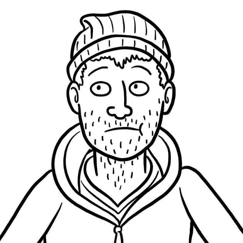 Dibujo de Enfréntate a Todd Chavez de Bojack Horseman para Colorear y Imprimir
