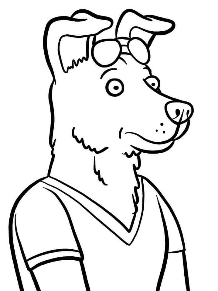 Dibujo de Enfréntate Al Sr Peanutbutter de Bojack Horseman para Colorear y Imprimir