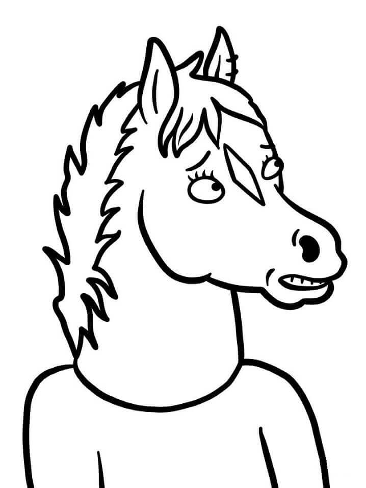 Dibujo de Hollyhock Manheim de Bojack Horseman para Colorear y Imprimir