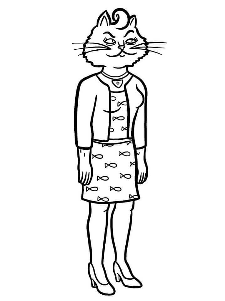 Dibujo de Princesa Carolyn de Bojack Horseman para Colorear y Imprimir