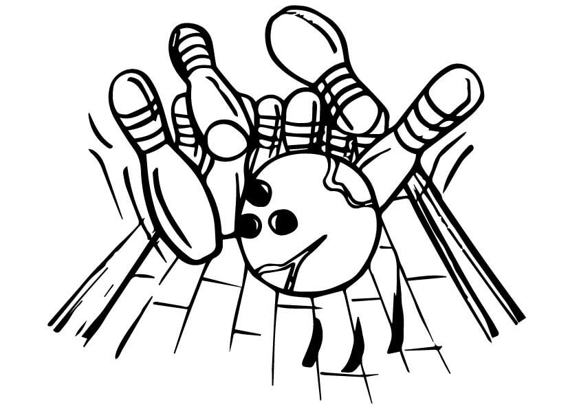 Dibujo de Bolera para Colorear y Imprimir