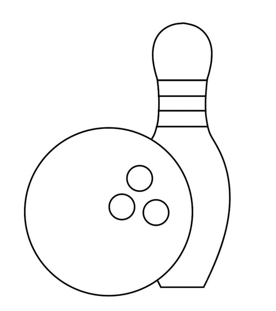 Dibujo de Bolos Basíco para Colorear y Imprimir