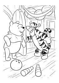 Dibujo de Bolos de Tigger y Pooh para Colorear y Imprimir
