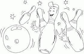 Dibujo de Bolos Divertido para Colorear y Imprimir