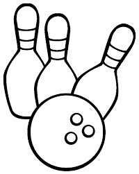 Dibujo de Bolos En Línea para Colorear y Imprimir