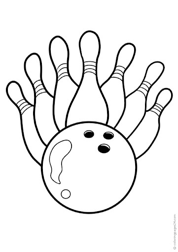 Dibujo de Bolos Impresionante para Colorear y Imprimir