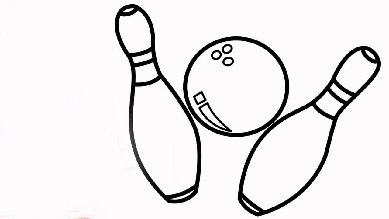 Dibujo de Bolos Normal para Colorear y Imprimir