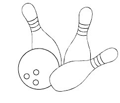 Dibujo de Bolos Simples para Colorear y Imprimir