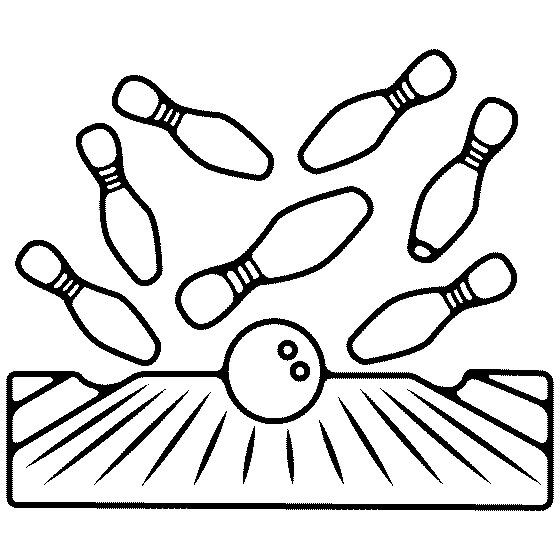 Dibujo de Lanza de Bolos para Colorear y Imprimir