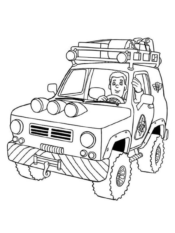 Dibujo de Ben Hopper En Coche para Colorear y Imprimir