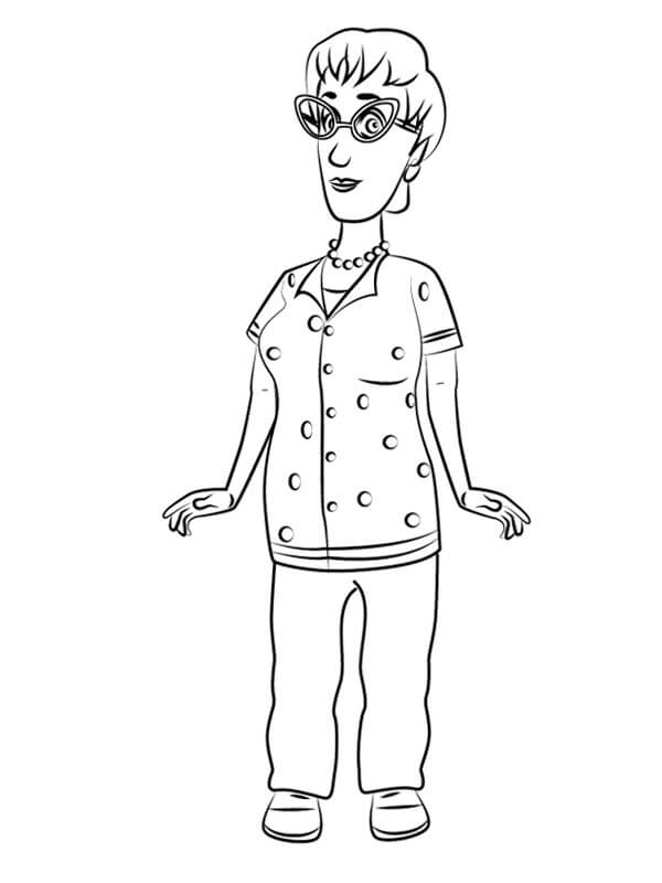 Dibujo de Dilys Price de Sam El Bombero para Colorear y Imprimir