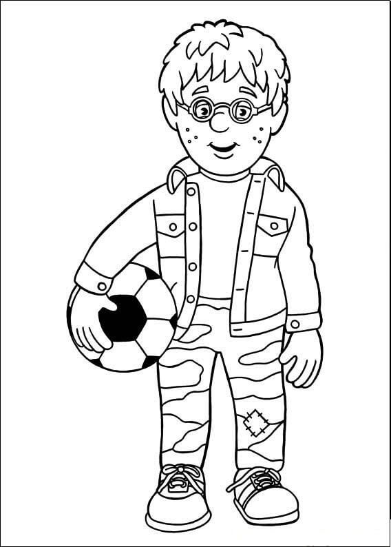 Dibujo de Norman Precio Sosteniendo La Bola para Colorear y Imprimir