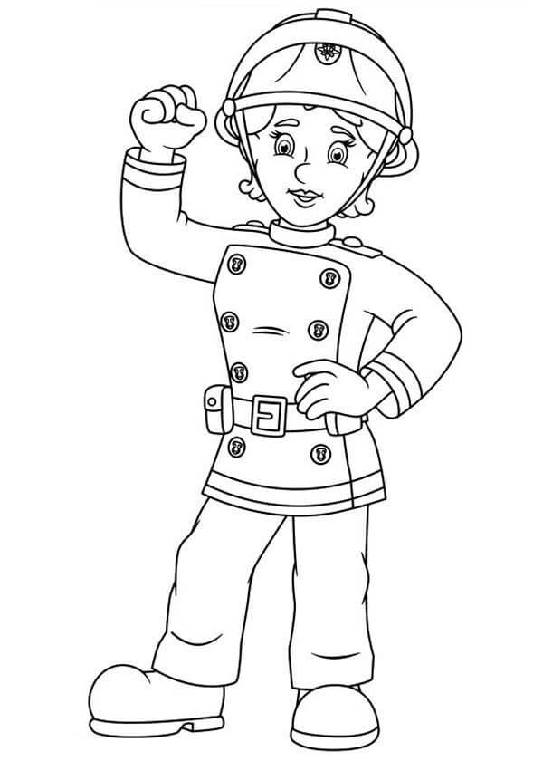 Dibujo de Peny de Sam El Bombero para Colorear y Imprimir