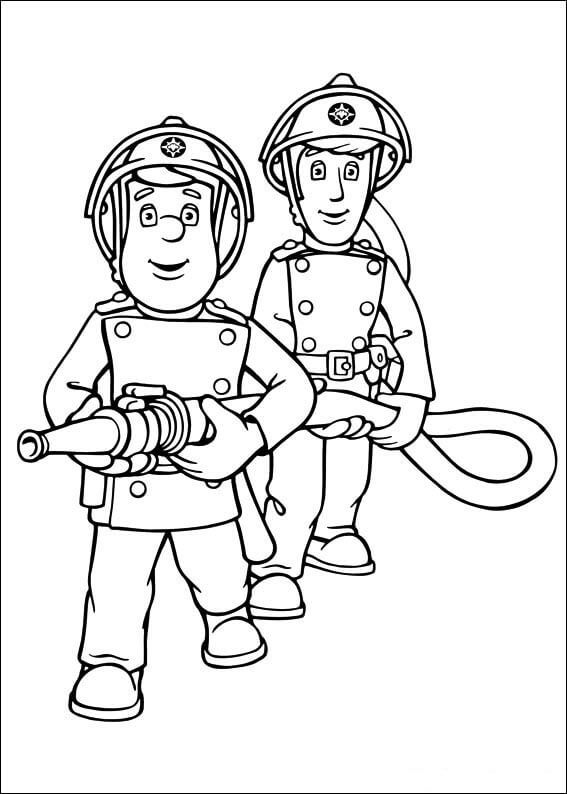 Bombero Sam para Colorear