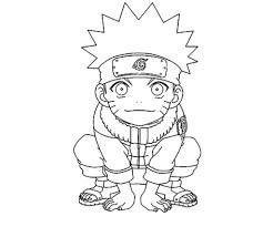 Dibujo de Chibi Naruto para Colorear y Imprimir