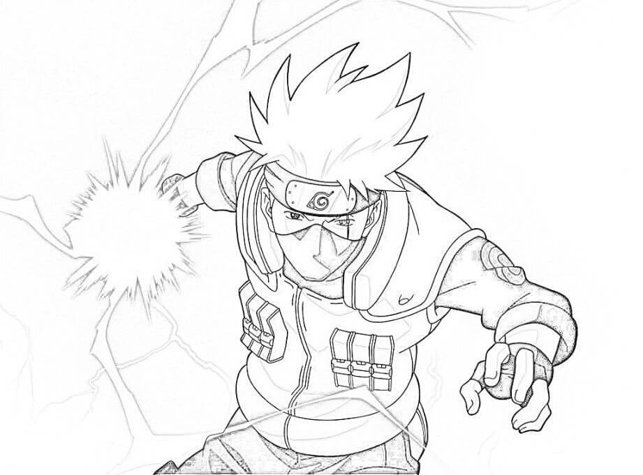 Dibujo de Hatake Kakashi para Colorear y Imprimir