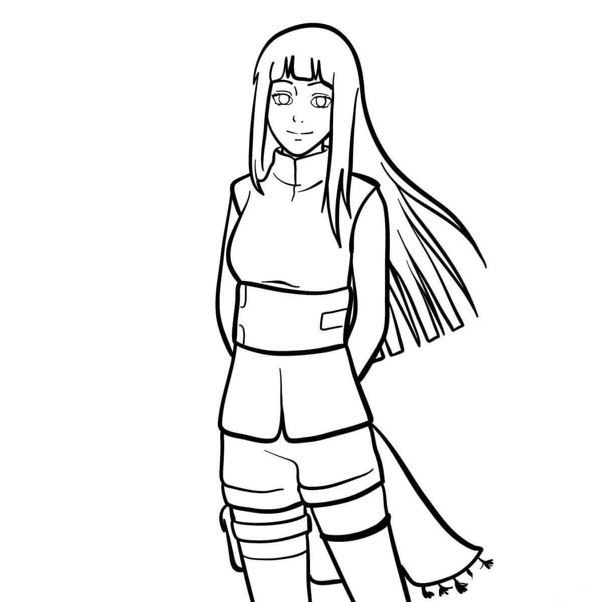 Dibujo de Hinata para Colorear y Imprimir
