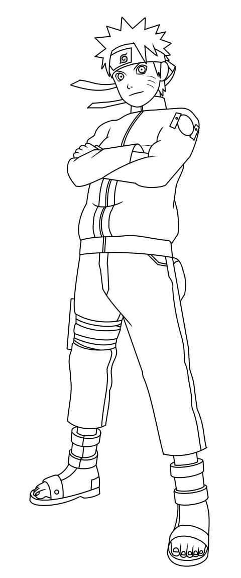Dibujo de Naruto para Colorear y Imprimir