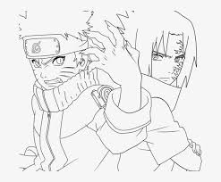 Dibujo de Naruto y Sasuke para Colorear y Imprimir