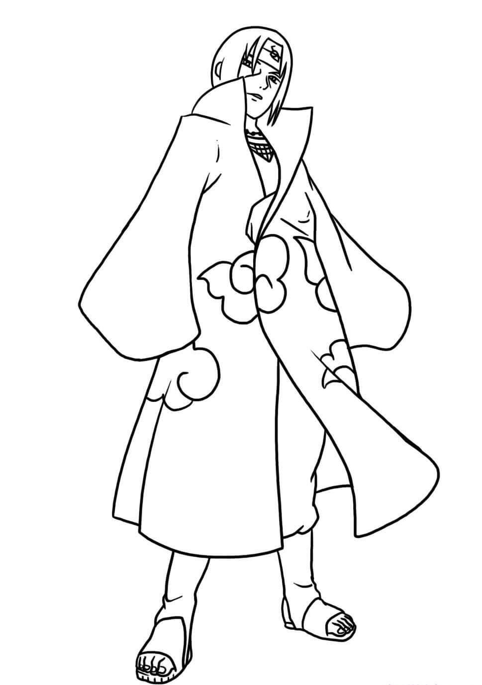Dibujo de Uchiha Itachi para Colorear y Imprimir