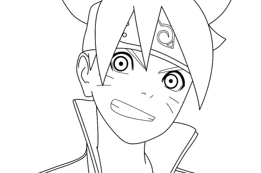 Dibujo de Boruto Divertido para Colorear y Imprimir