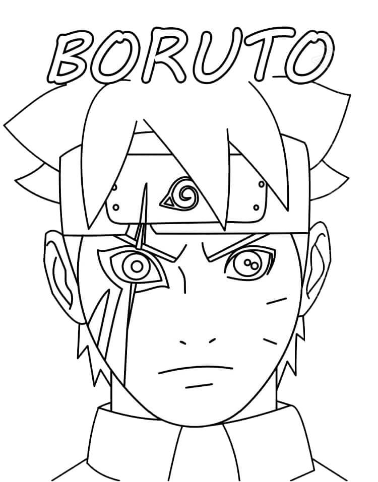 Dibujo de Boruto Impresionante para Colorear y Imprimir