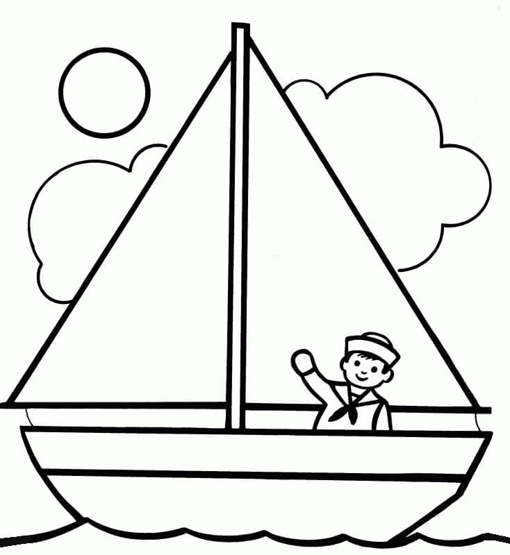 dibujo un barco de arrastre para imprimir y colorear