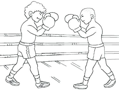 Dibujo de El Mejor Boxeo Gratis para Colorear y Imprimir