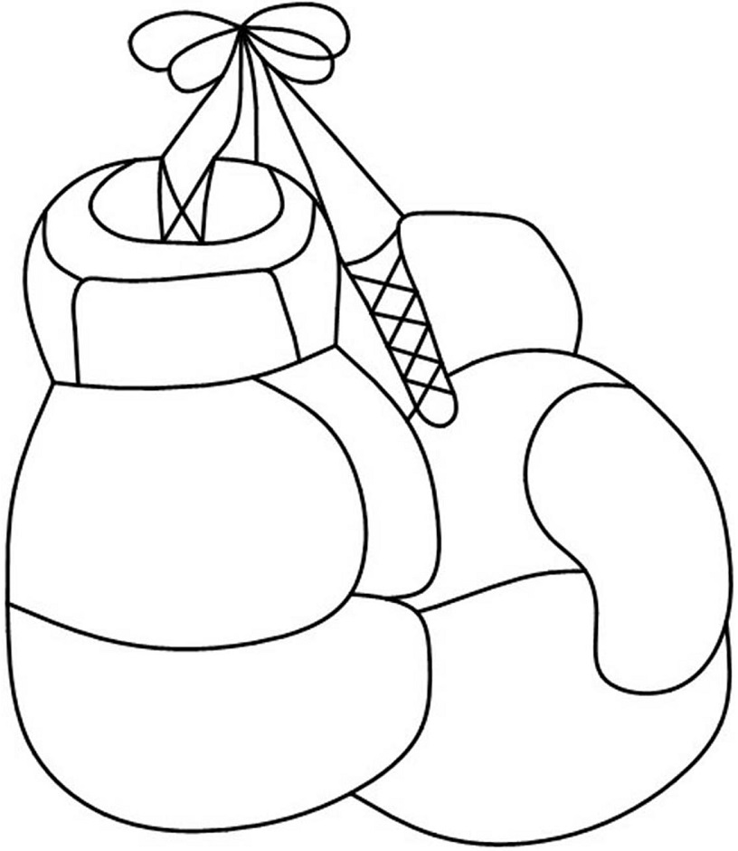 Dibujo de Guantes de Boxeo 2 para Colorear y Imprimir