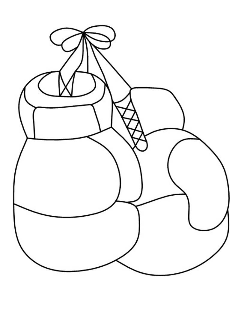 Dibujo de Guantes de Boxeo para Colorear y Imprimir