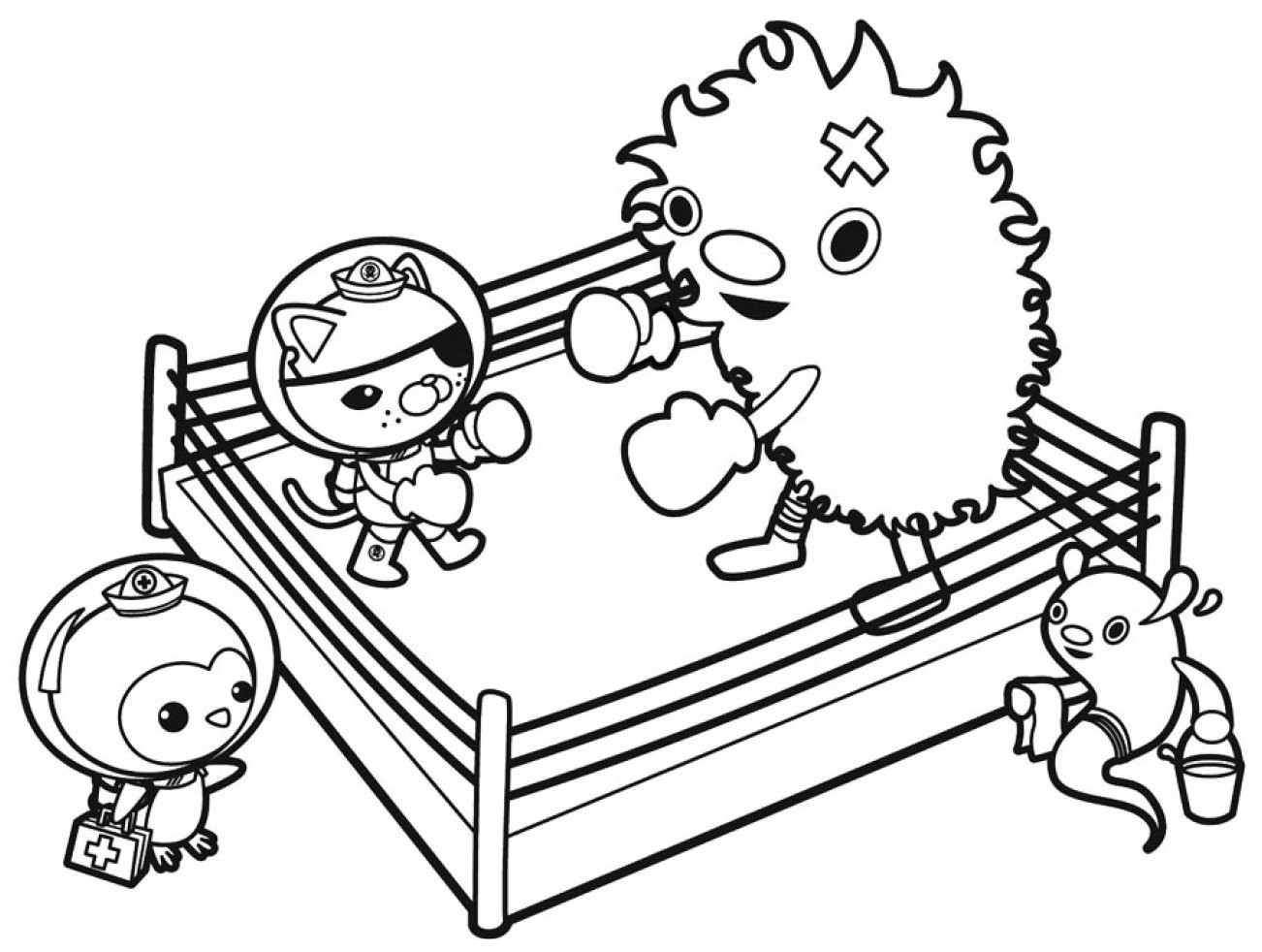 Dibujo de Linda Pelea de Boxeo para Colorear y Imprimir