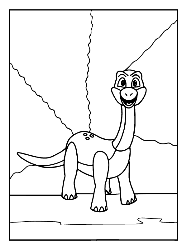Dibujo de Adventures Of Bron The Dinosaur Printable Poppy Playtime Fun para Colorear y Imprimir