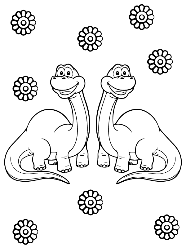 Dibujo de Bron The Dinosaurs Adventures In Poppy Playtime Coloring Page para Colorear y Imprimir