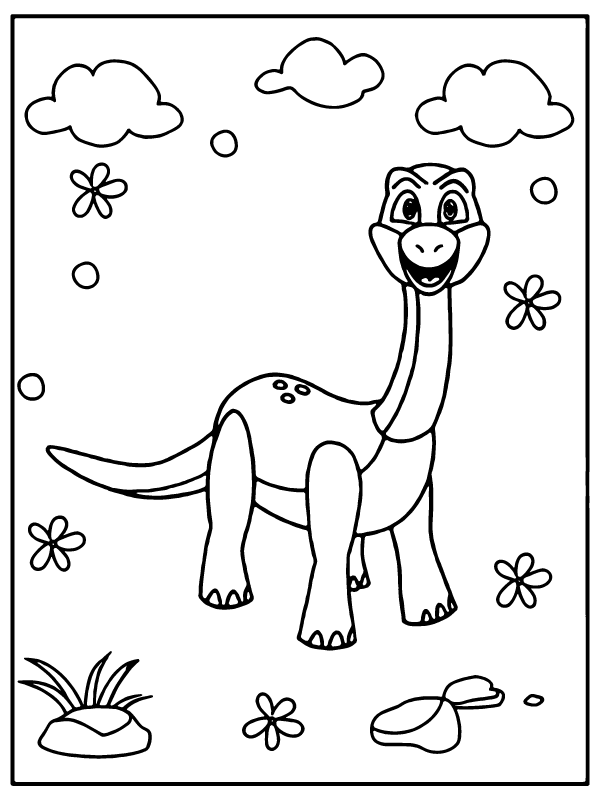 Dibujo de Creative Coloring With Bron The Dinosaur From Poppy Playtime para Colorear y Imprimir