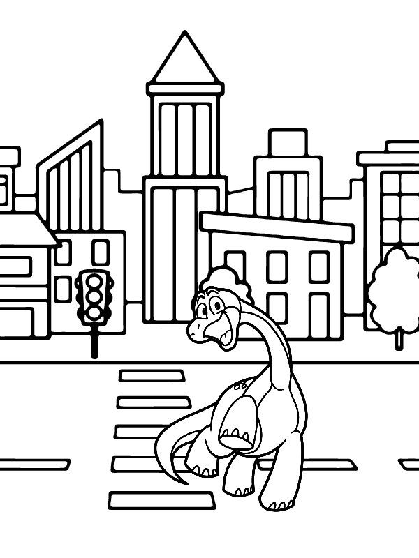 Dibujo de Poppy Playtimes Bron The Dinosaur a Coloring Adventure 1 para Colorear y Imprimir
