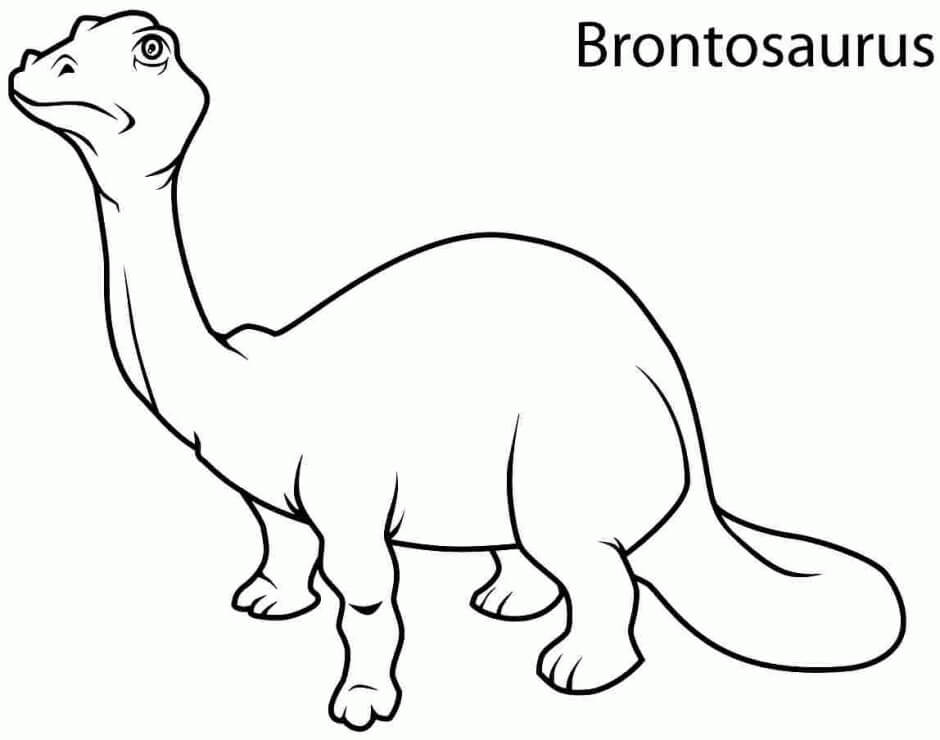 Dibujo de Brontosaurio Basíco para Colorear y Imprimir