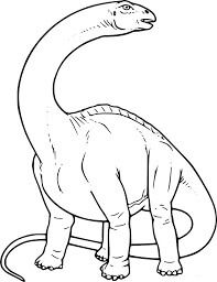 Dibujo de Brontosaurio Simple para Colorear y Imprimir