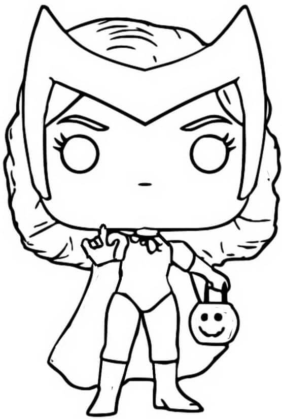 Dibujo de Funko Pop Wandavision para Colorear y Imprimir