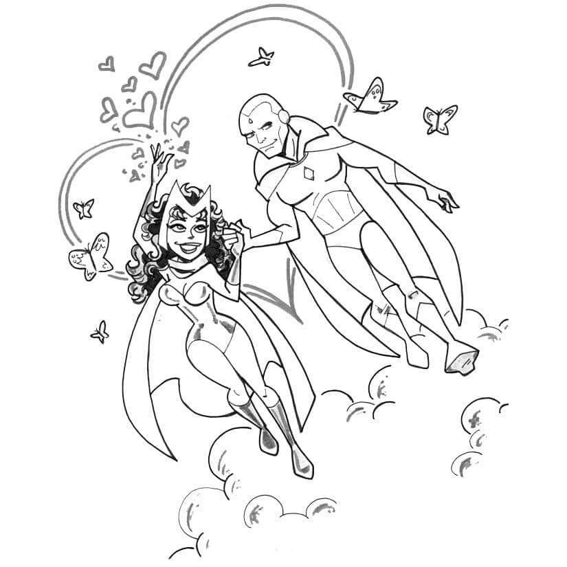 Dibujo de Me Encanta Wandavision 1 para Colorear y Imprimir