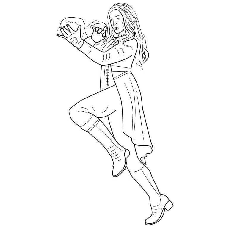 Dibujo de Wanda de Wandavision 3 para Colorear y Imprimir