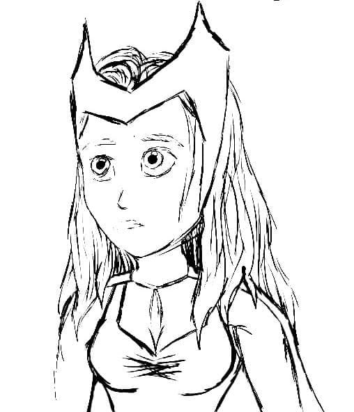 Dibujo de Wanda Triste para Colorear y Imprimir