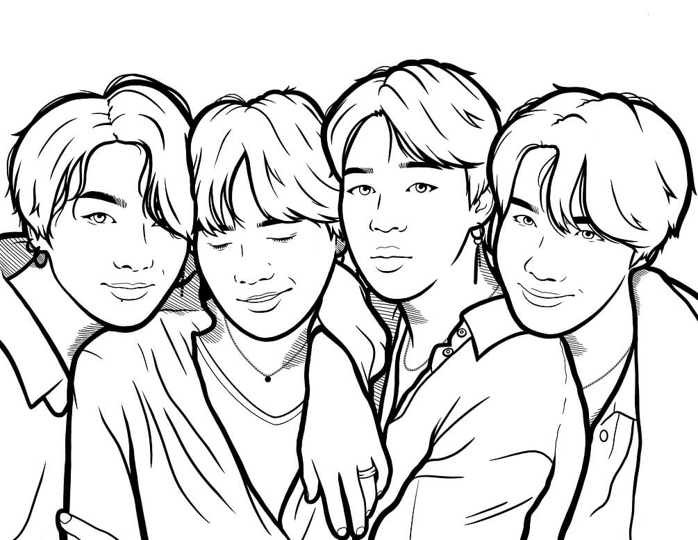 dibujo citas bts para colorear