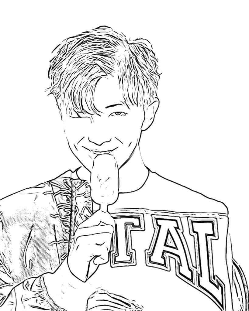 dibujo rap bts la bestia para colorear